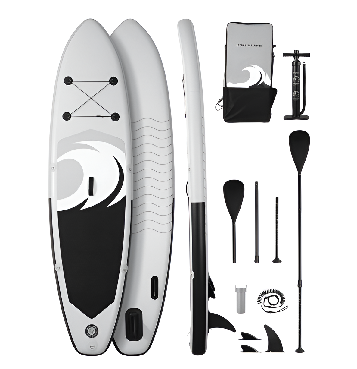 10 ft Inflatable SUP Board - 6 Inch Thick with Pump