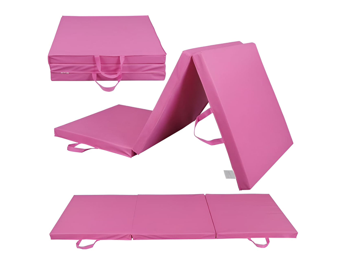 2" Thick Folding Gym Mat - Tri-Fold Aerobics Floor Mat 6' x 2'