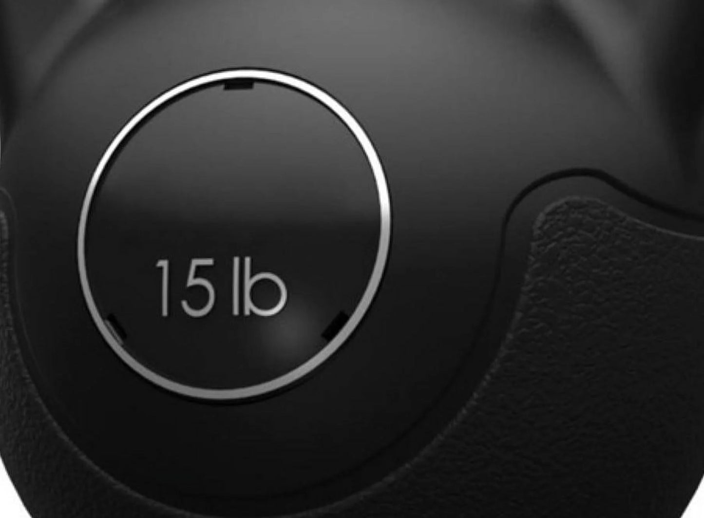 Barbell, 15 Lb Vinyl Kettlebell, Black, Single