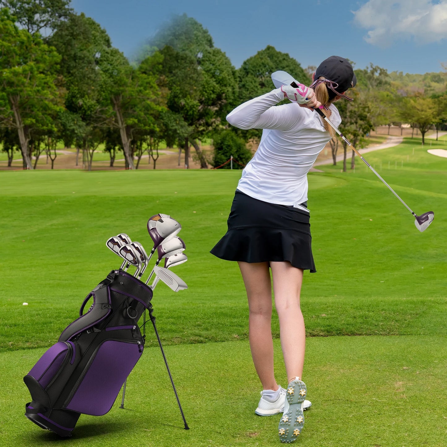 Golf Club Set 11-Piece Complete Golf Set for Right Handed with Stand Bag & 3 Bonus Head Covers