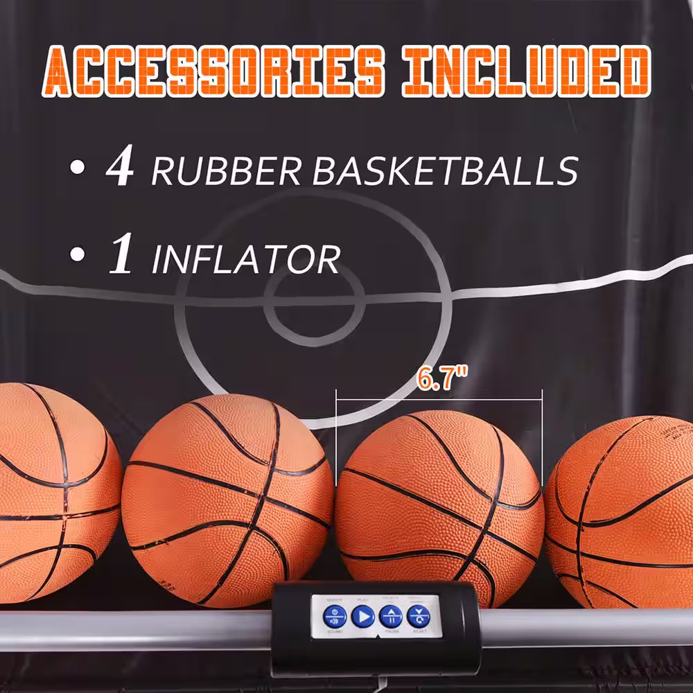 Indoor Basketball Arcade Game Double Electronic Hoops Shot 2 Player W/4 Balls