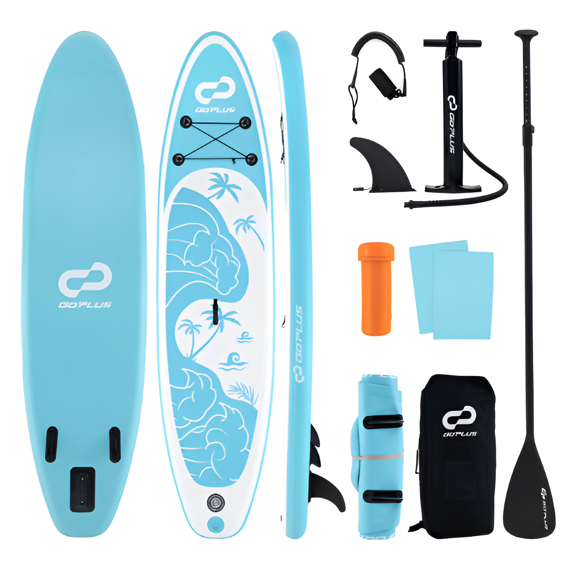Inflatable SUP Board 10’ – Stand Up Paddle Board with Paddle, Pump & Accessories
