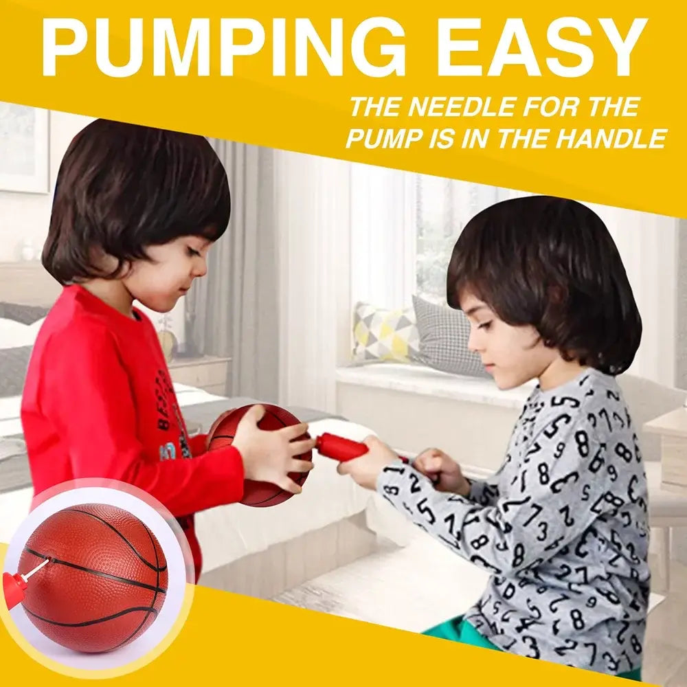 Kids Basketball Hoop Arcade Game with 6 Balls & Pump – Ages 3-6