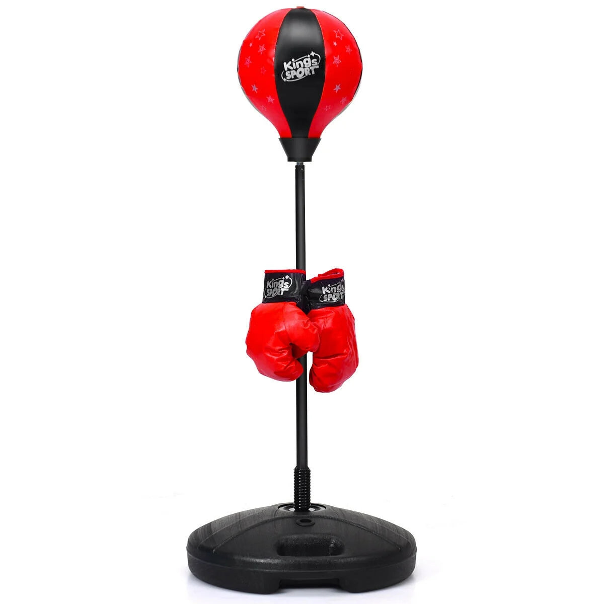 Kids Punching Bag Toy Set Adjustable Stand Boxing Glove Speed Ball with Pump