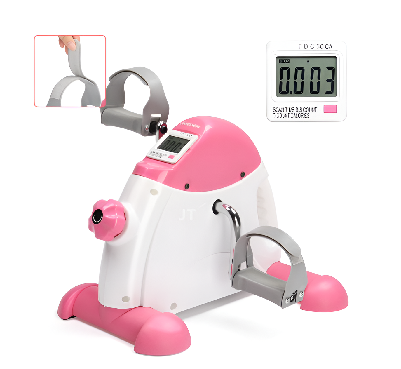 Under Desk Bike Pedal Exerciser Portable Mini Cycle Exercise Bike for Leg Arm Fitness Workout Home Office Use