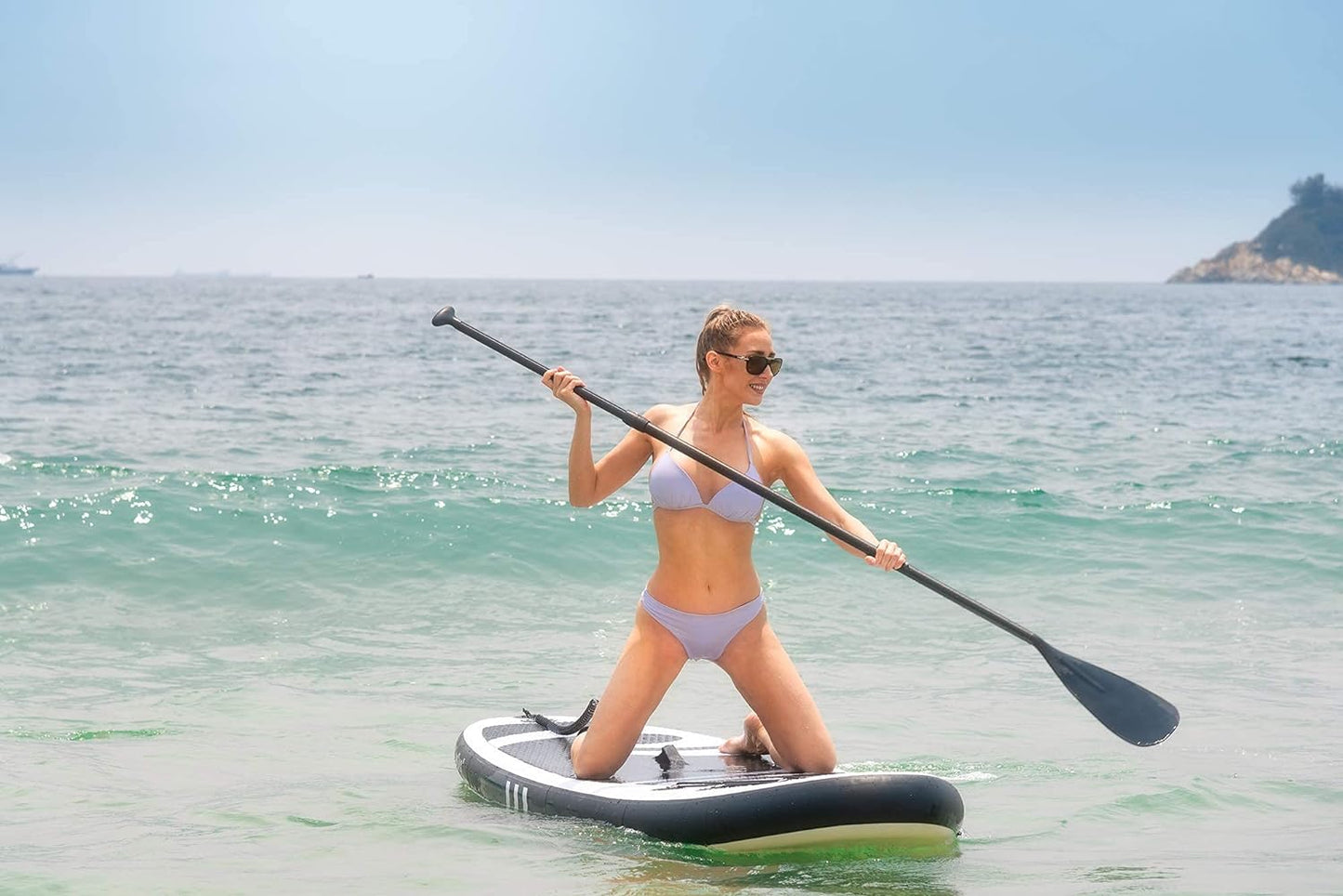 Inflatable Stand up Paddle Board with Premium SUP Accessories & Carry Bag | Wide Stance, Bottom Fin for Paddling, Surf Control, Non-Slip Deck | Youth & Adult Standing Boat