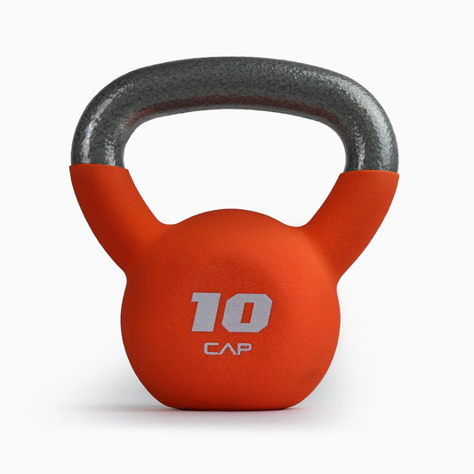 , 10Lb Neoprene Coated Kettlebell, Orange