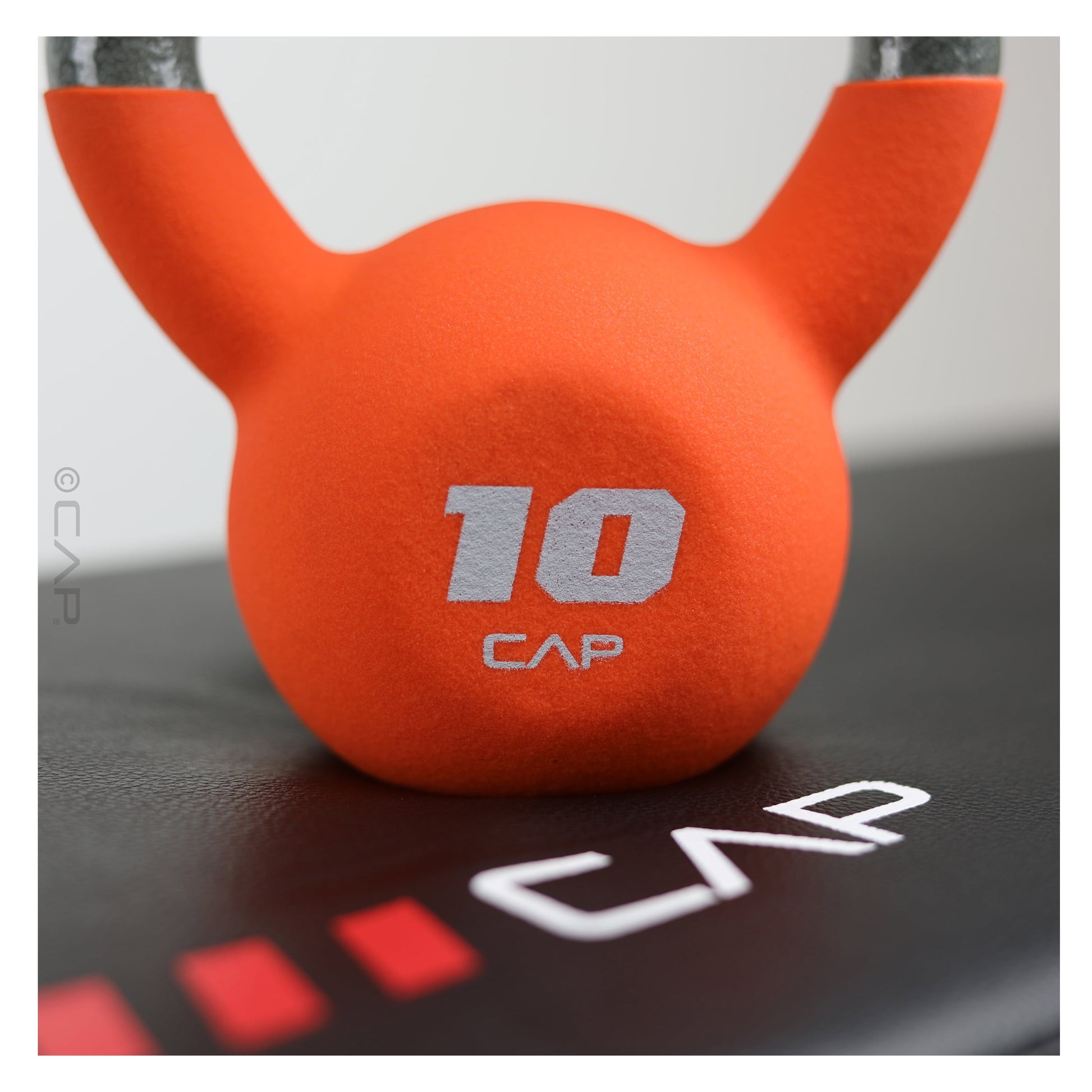 , 10Lb Neoprene Coated Kettlebell, Orange