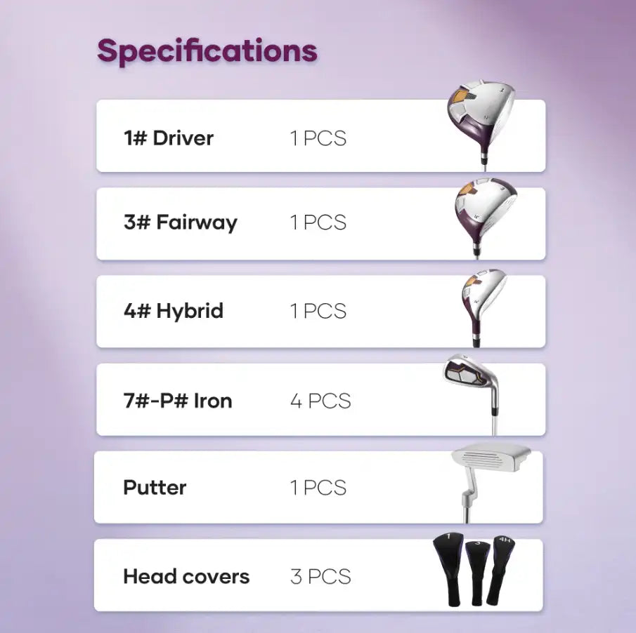 11-Piece Complete Golf Club Set – Right Handed  Stand Bag & Head Covers
