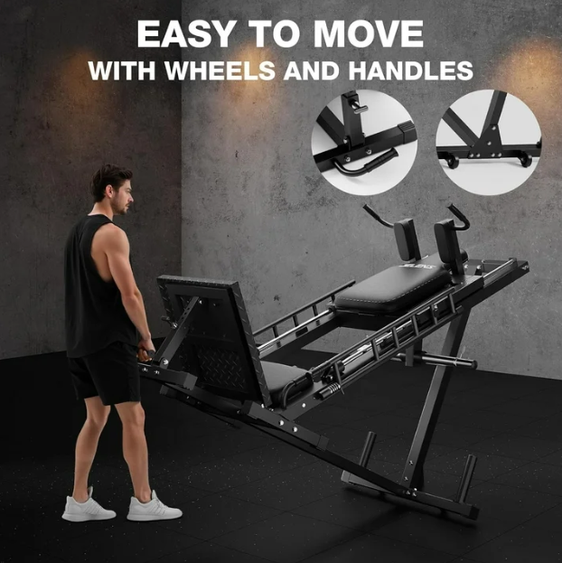 1100 lb Leg Press Machine - Hack Squat Machine with Linear Bearings