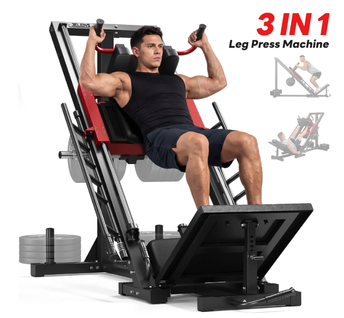 1100 lb Leg Press Machine - Hack Squat Machine with Linear Bearings