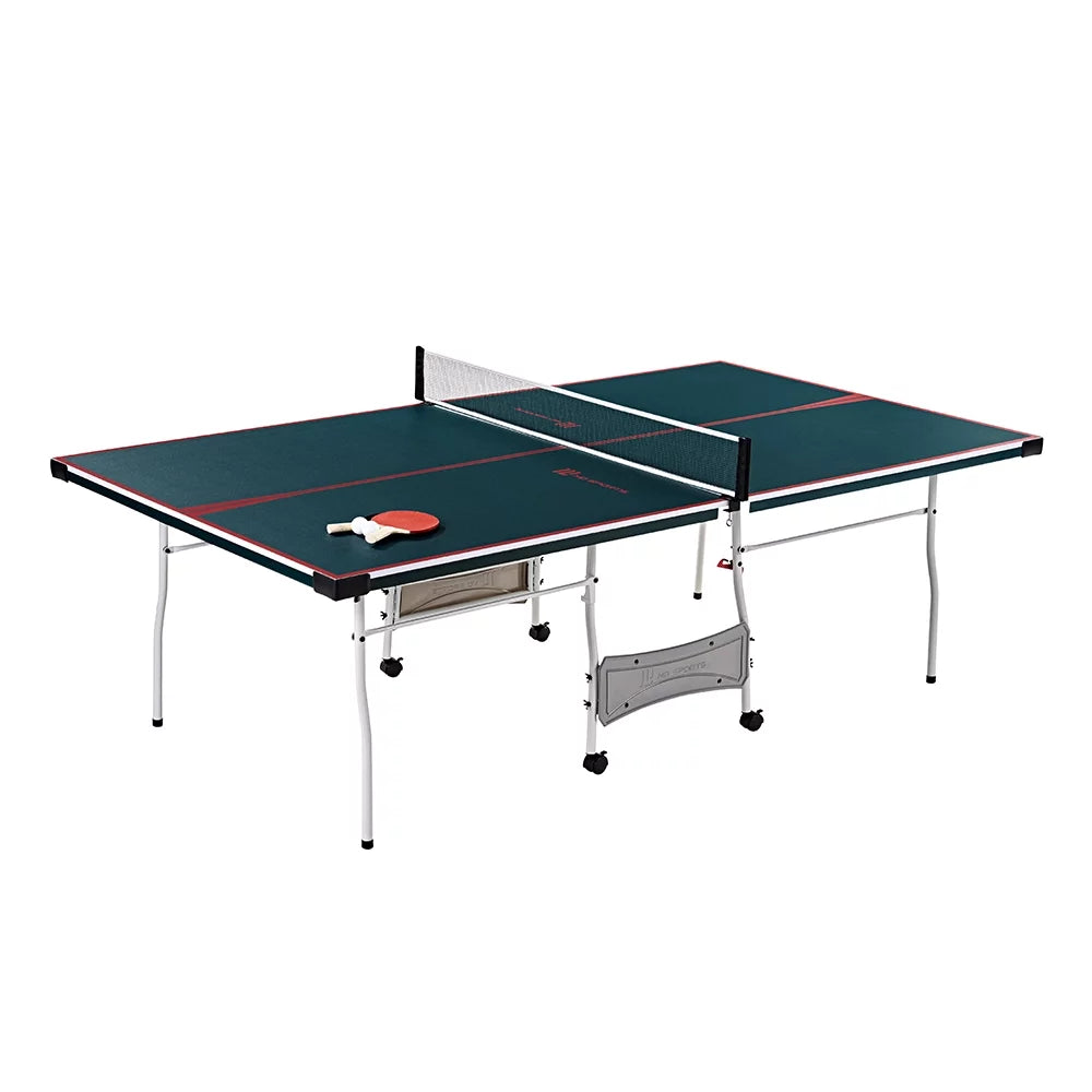 Mid Size 4-Piece Indoor Table Tennis Table, Dark Green, by MD SPORTS