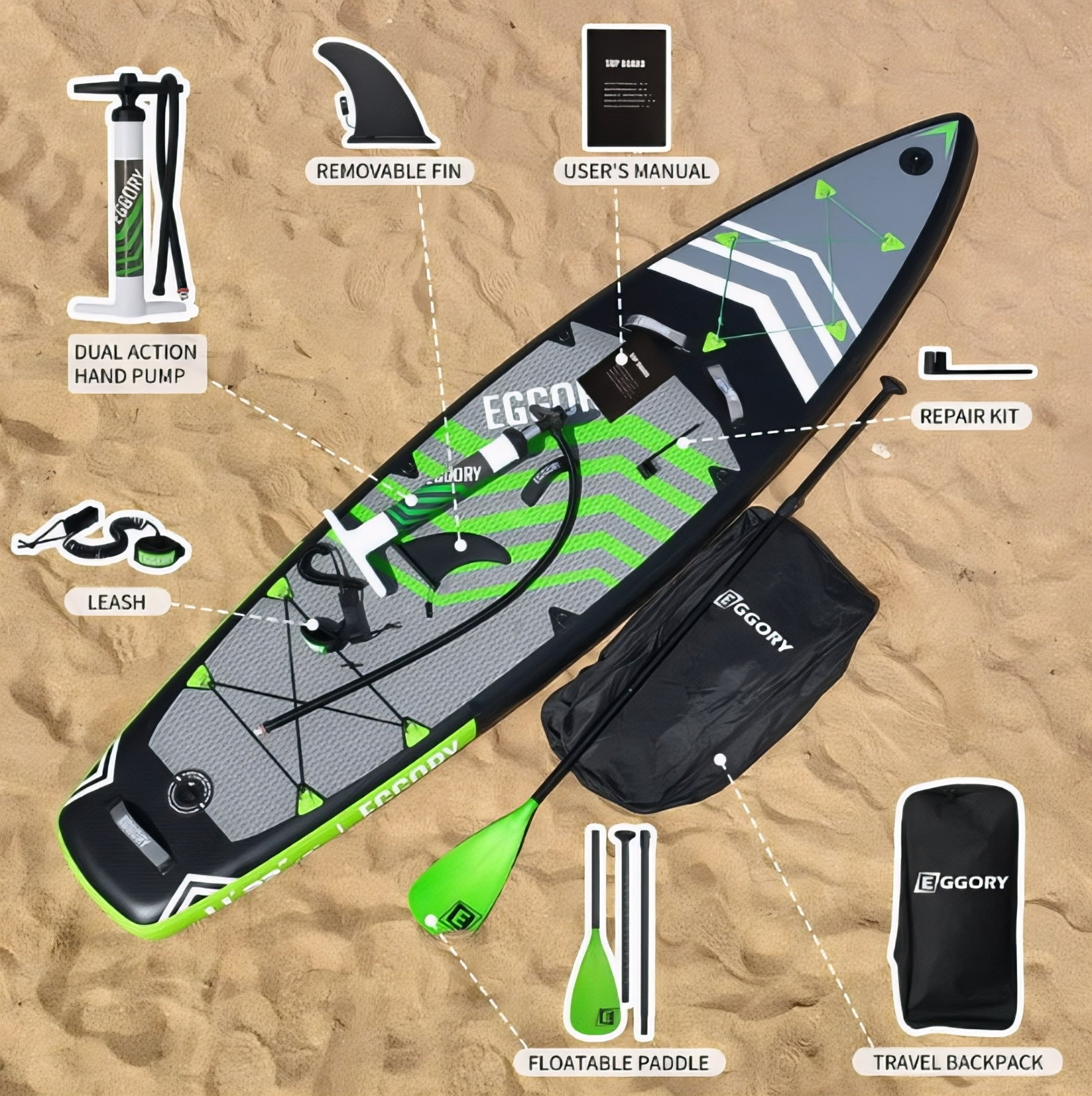 11 ft Inflatable Paddle Board - Complete SUP Kit