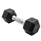 Rubber Hex Dumbbell 3–120 lb – Single Weight for Home Gym & Strength Training