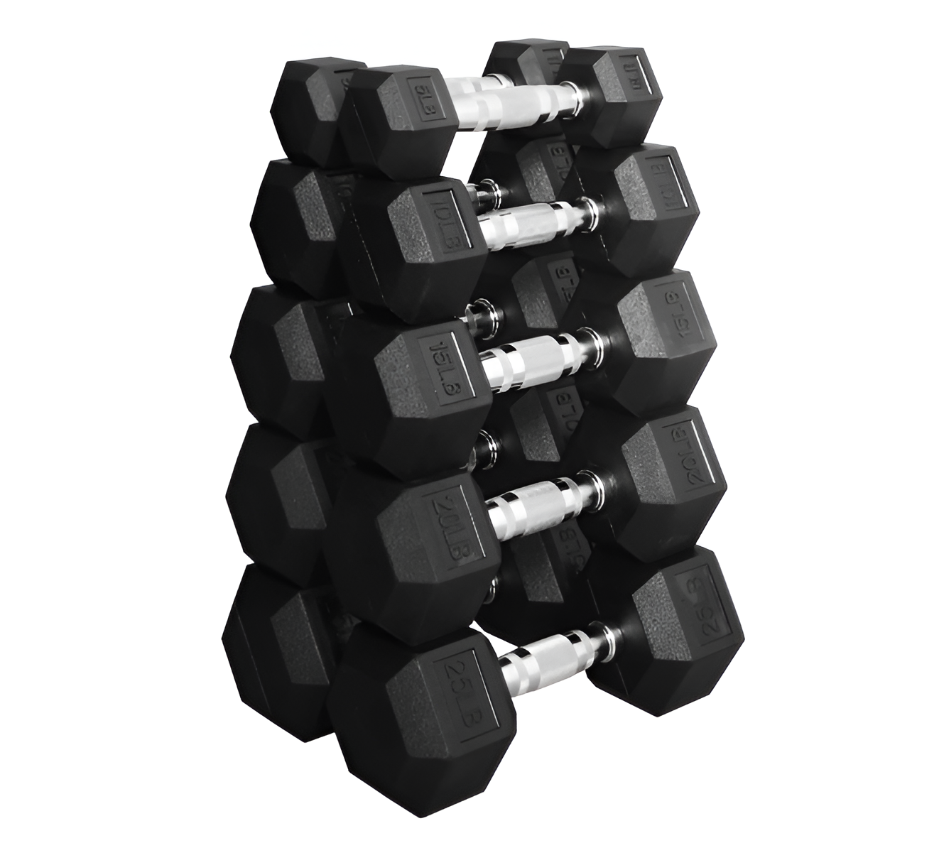 Rubber Hex Dumbbell Set | 100, 150, 300 & 550 lb Options