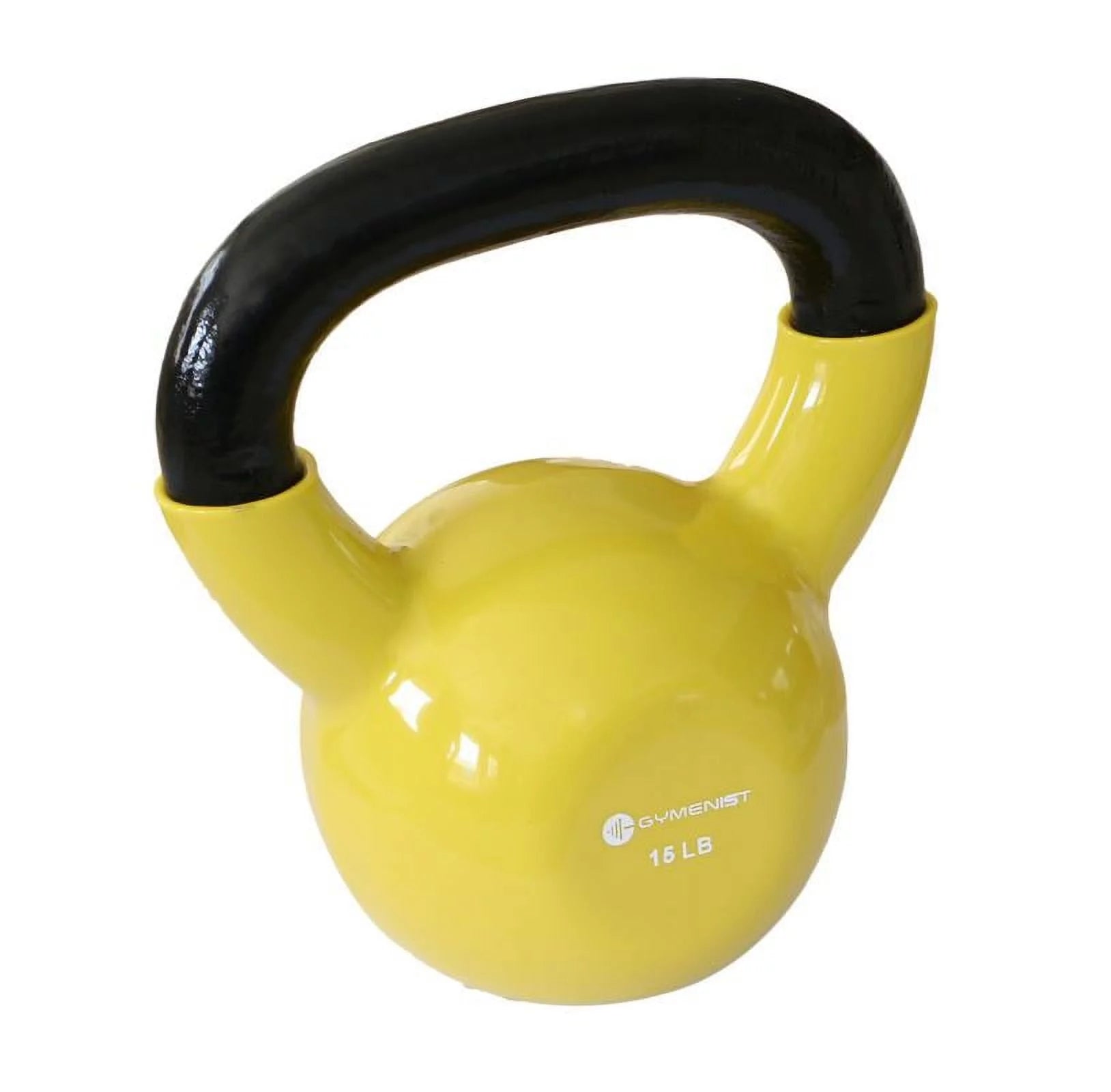 , 15Lb Vinyl Coating Kettlebell, Single