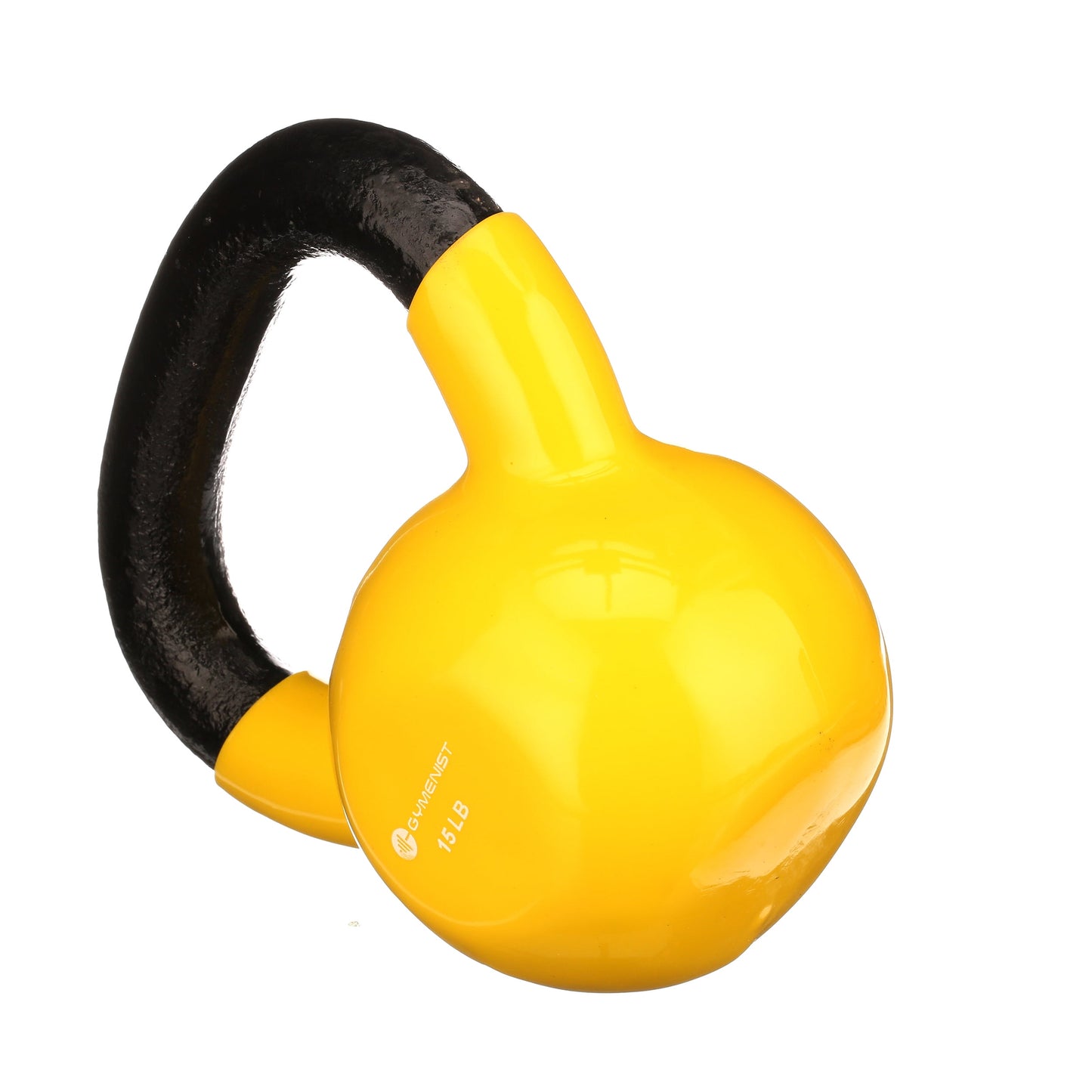 , 15Lb Vinyl Coating Kettlebell, Single