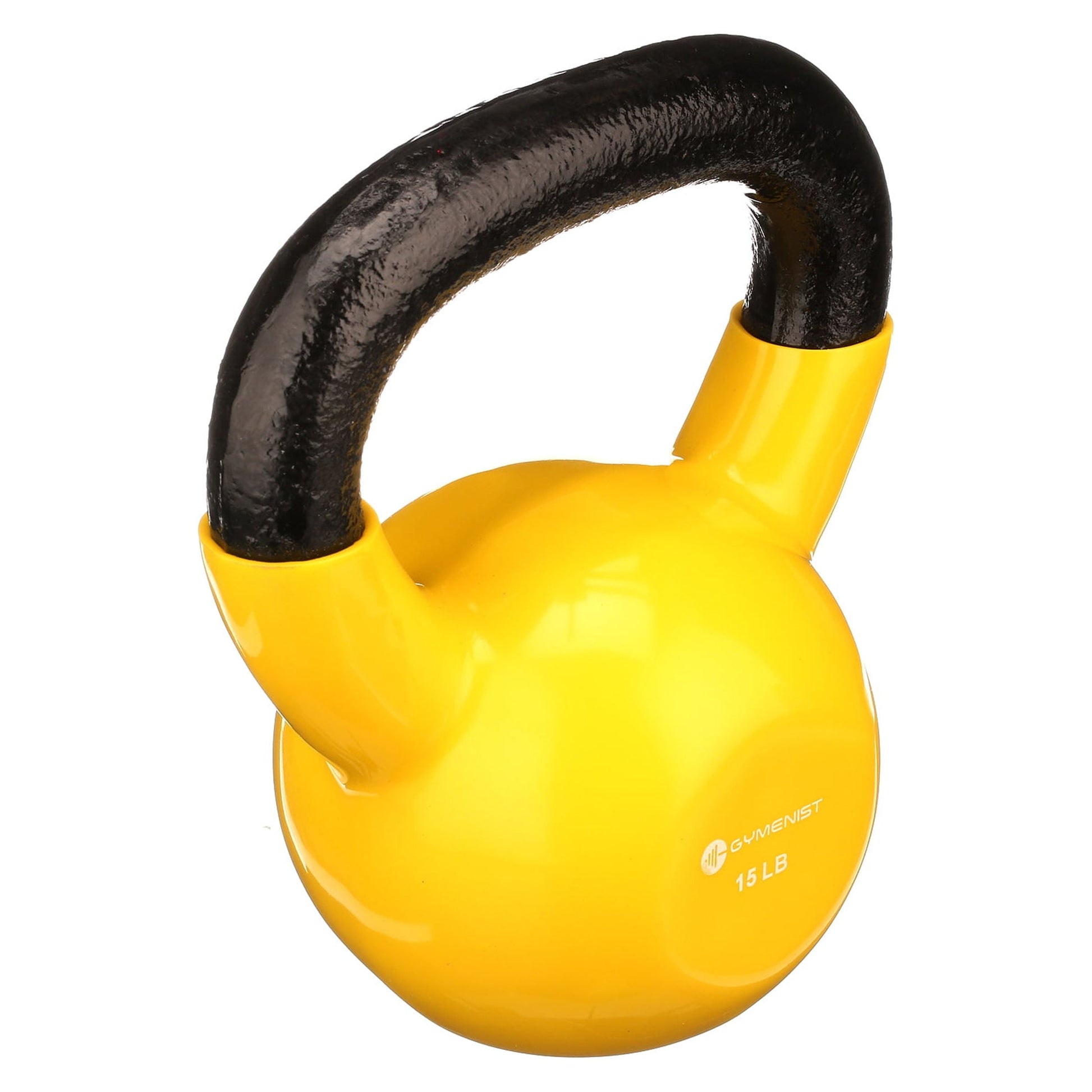 , 15Lb Vinyl Coating Kettlebell, Single