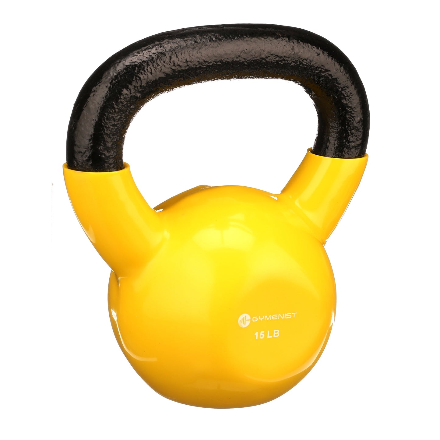 , 15Lb Vinyl Coating Kettlebell, Single