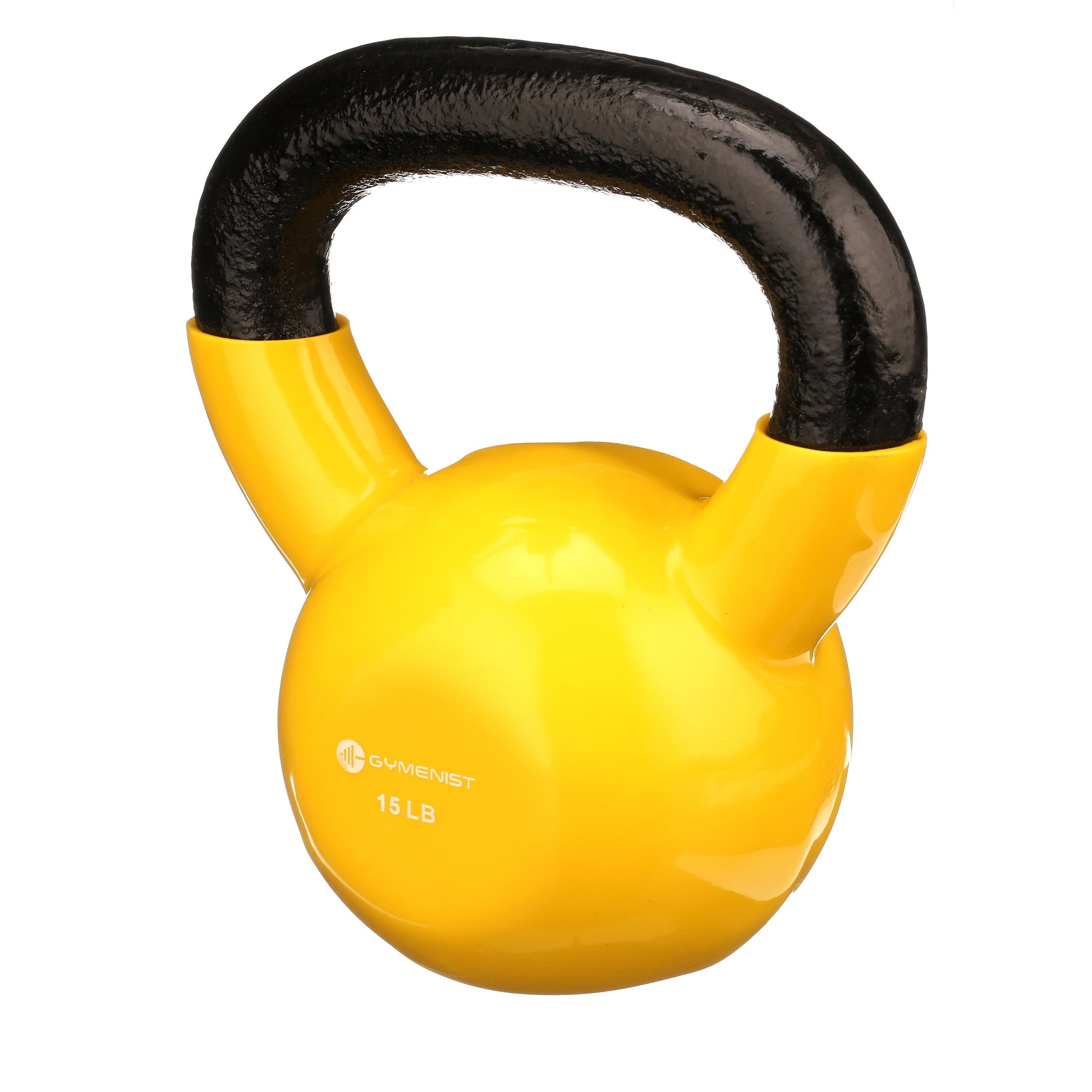 , 15Lb Vinyl Coating Kettlebell, Single