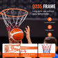 18 In. Basketball Rim Q235 Basketball Flex Rim Goal Replacement Standard Indoor Outdoor Hanging Hoop