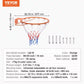 18 In. Basketball Rim Q235 Basketball Flex Rim Goal Replacement Standard Indoor Outdoor Hanging Hoop