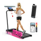 2-in-1 Walking Pad Treadmill with Handle Bar - 320 lbs, 10% Incline
