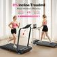 2-in-1 Walking Pad Treadmill with Handle Bar - 320 lbs, 10% Incline