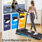 Foldable Treadmill with Incline and Bluetooth - 2.5HP Electric for Home Gym
