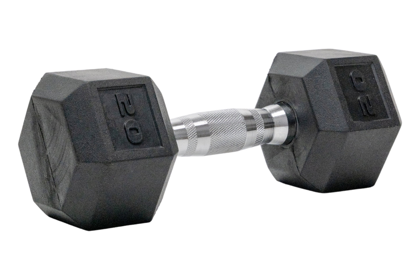 20 Lb Rubber Hex Dumbbell, Single