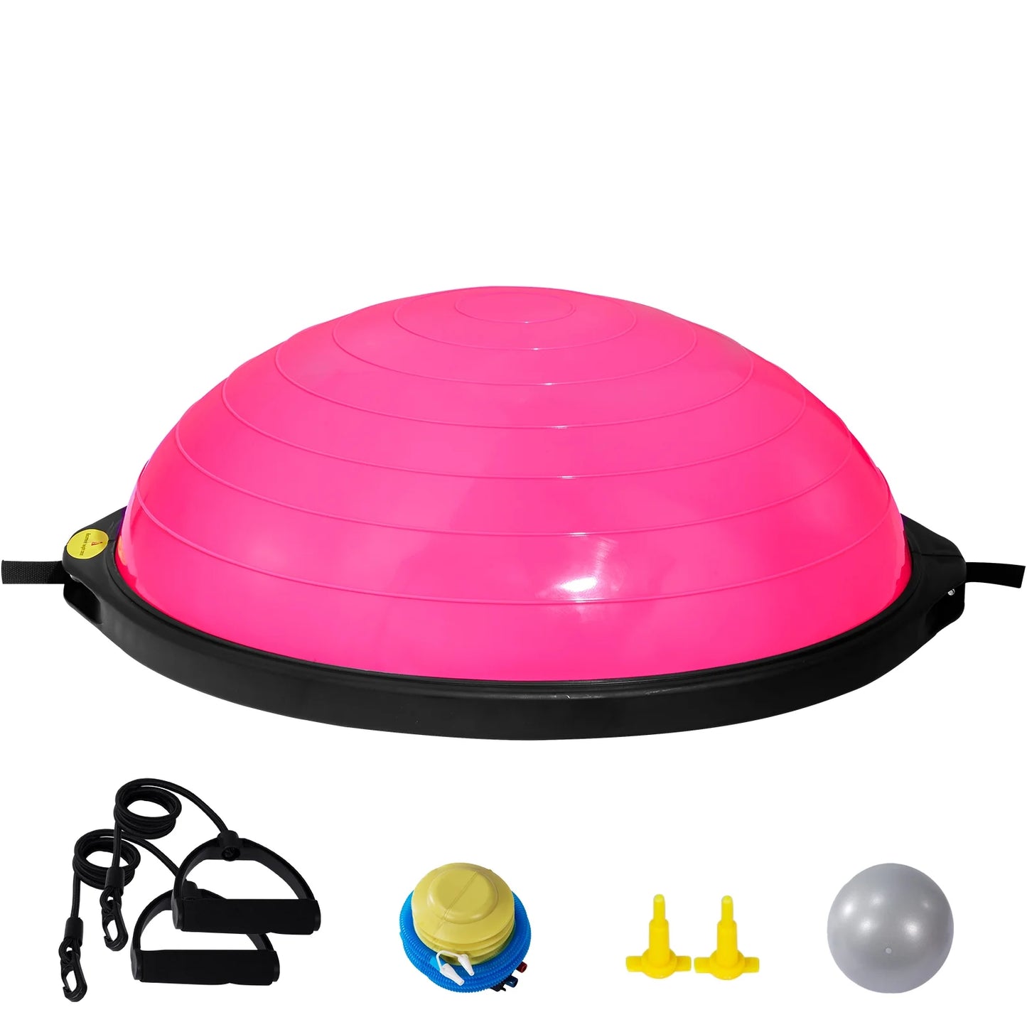 23 Inch Ball Trainer Half Fitness Yoga Balance Stability Ball Resistance Band