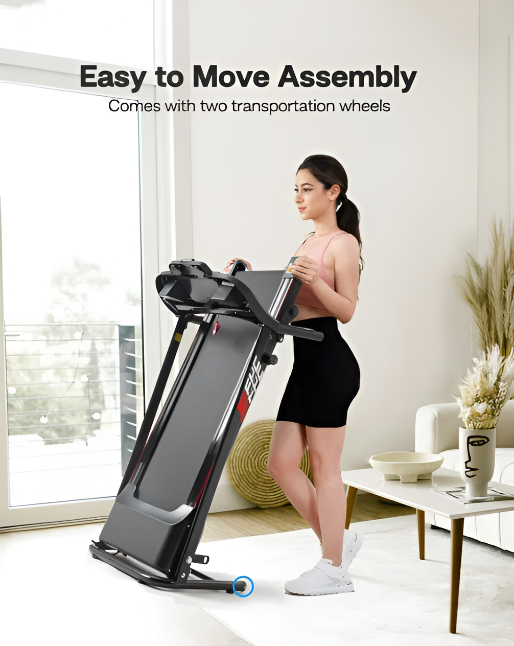 Foldable Treadmill with Incline and Bluetooth - 2.5HP Electric for Home Gym