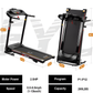 Foldable Treadmill with Incline and Bluetooth - 2.5HP Electric for Home Gym