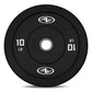 (2 Pack)  10Lb Black Olympic Bumper Rubber Plate, Single Weight