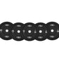 (2 Pack)  10Lb Black Olympic Bumper Rubber Plate, Single Weight