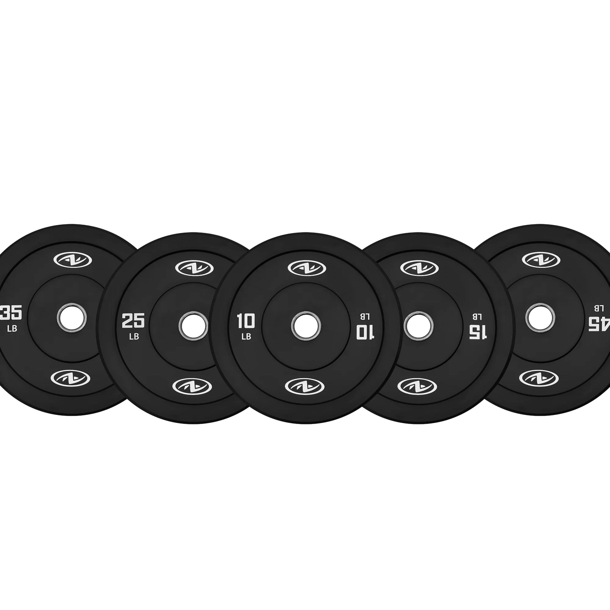 (2 Pack)  10Lb Black Olympic Bumper Rubber Plate, Single Weight