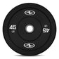 (2 Pack)  10Lb Black Olympic Bumper Rubber Plate, Single Weight