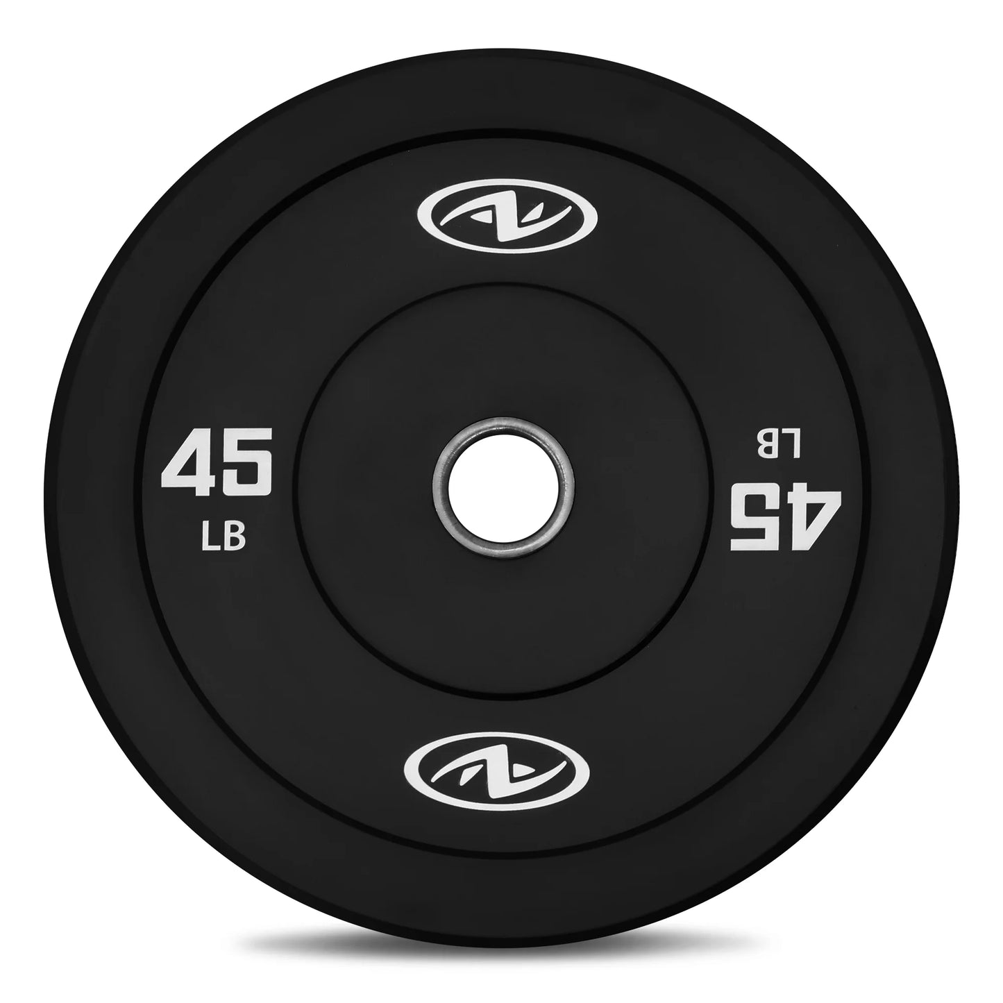 (2 Pack)  10Lb Black Olympic Bumper Rubber Plate, Single Weight