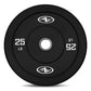 (2 Pack)  10Lb Black Olympic Bumper Rubber Plate, Single Weight