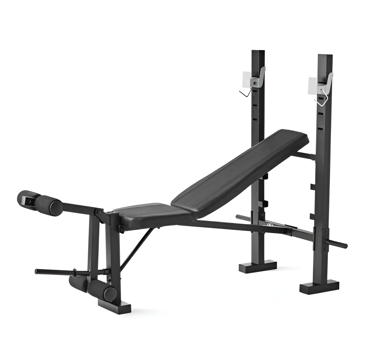 3-in-1 Weight Bench & Rack Combo with Leg Press – Home Gym Station
