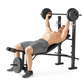 3-in-1 Weight Bench & Rack Combo with Leg Press – Home Gym Station