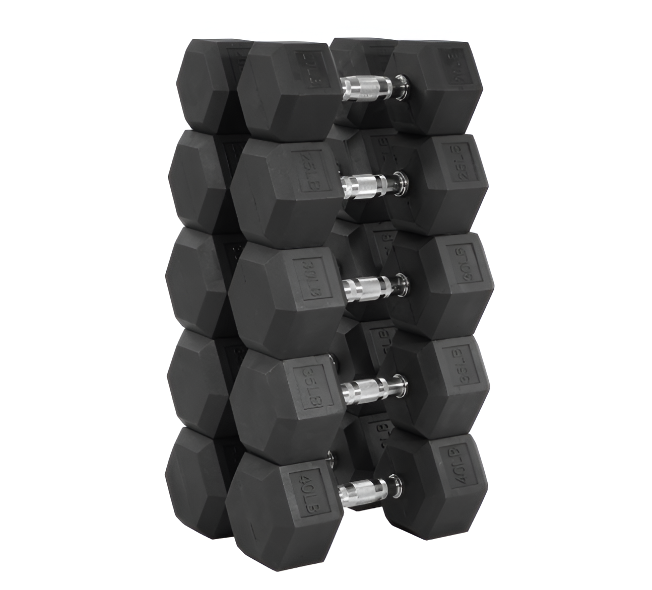 Rubber Hex Dumbbell Set | 100, 150, 300 & 550 lb Options