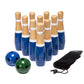 Hey Play 10-Pin Indoor/Outdoor Wood Bowling Set with 2 Balls and Carry Bag