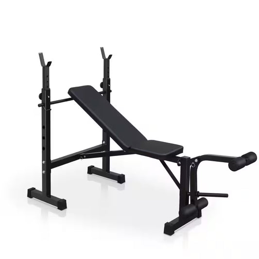 32.68 In. D X 67.72 In. W X 46.46 In. H Olympic Weight Bench, Bench Press Set with Squat Rack and Bench