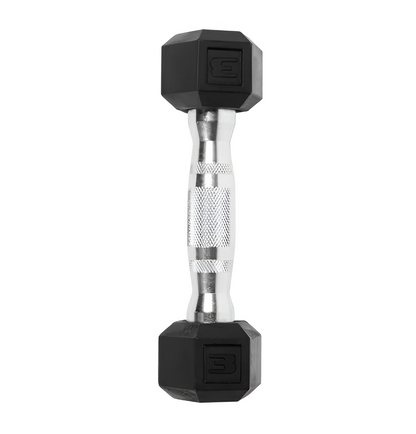 Rubber Hex Dumbbell 3–120 lb – Single Weight for Home Gym & Strength Training