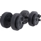40 lb Adjustable Vinyl Dumbbell Set – Two Steel Bars with Weight Plates & Collars