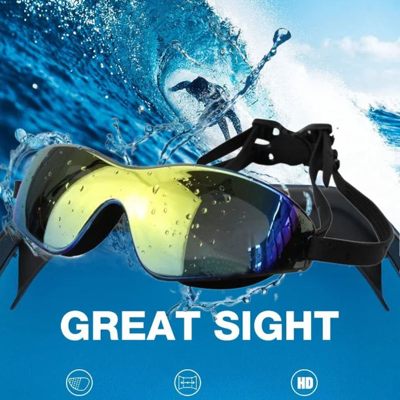 Swimming Goggles for Adult, Anti-Fog Anti-Ultraviolet Full Protection No Light Leakage Clear Vision Adult Men and Women