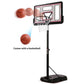 44In Portable Basketball Hoop with Height Adjustable 6.56Ft to 10Ft Basketball Goals for Younger People Indoor Outdoor with Free Basketabll