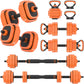 44Lb 4-In-1 Adjustable Dumbbells Set Free Weight Set with Connector Used as Barbell, Kettlebells, Push up Stand, Fitness Exercises for Home Gym Suitable Men/Women