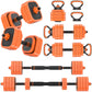 44Lb 4-In-1 Adjustable Dumbbells Set Free Weight Set with Connector Used as Barbell, Kettlebells, Push up Stand, Fitness Exercises for Home Gym Suitable Men/Women